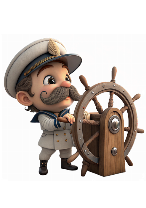 Illustration eines Captains als Symbol für die SEO-Agentur Dormagen, die kleine Unternehmen sicher an die Spitze der Google-Suchergebnisse bringt.